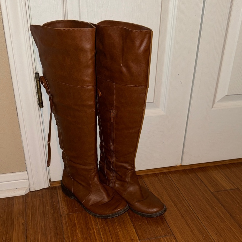 Chic Brown Over the Knee Boots